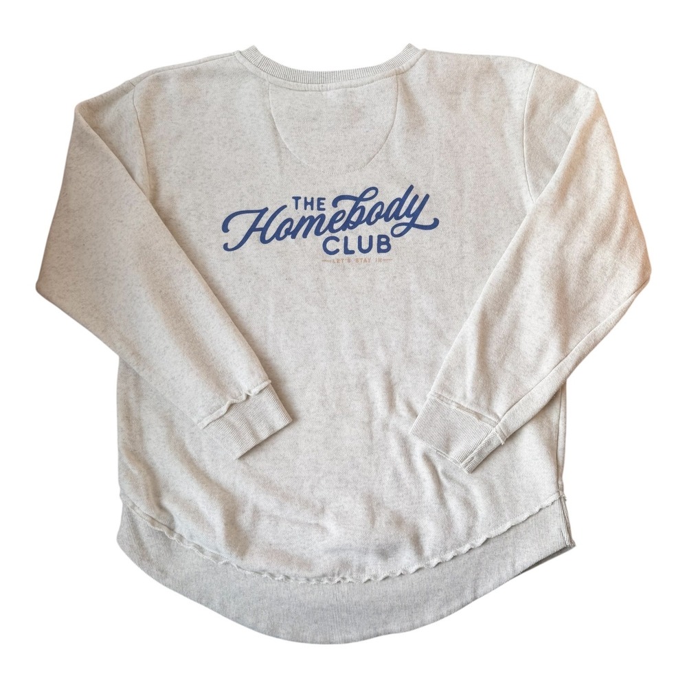 Storied Folk‎ & Co. Homebody Club Oversized Cozy Crewneck Sweatshirt L Oatmeal